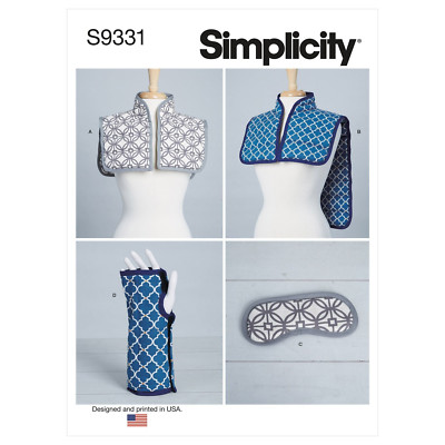 Simplicity S9331 Sewing Pattern -Hot or Cold Shoulder Wraps, Mask and Wrist Wrap