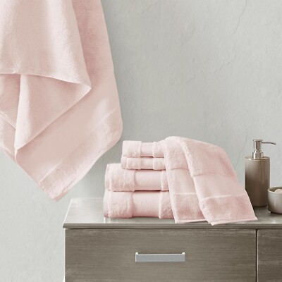 Madison Park Signature Turkish Cotton 6-Pc. Blush Bath Towel Set