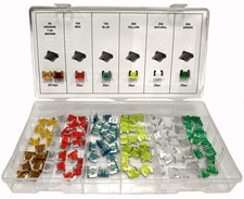 Juego surtido de fusibles mini hoja de bajo perfil 120 piezas auto coche camión cajero automático con estuche