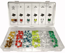 120 Pc Low Profile Mini Blade Fuse Assortment Set Auto Car Truck ATM W/Case