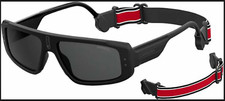 CARRERA Sunglasses 1022/S 0032K 58-15 Black Frames Grey Lenses Removable Strap