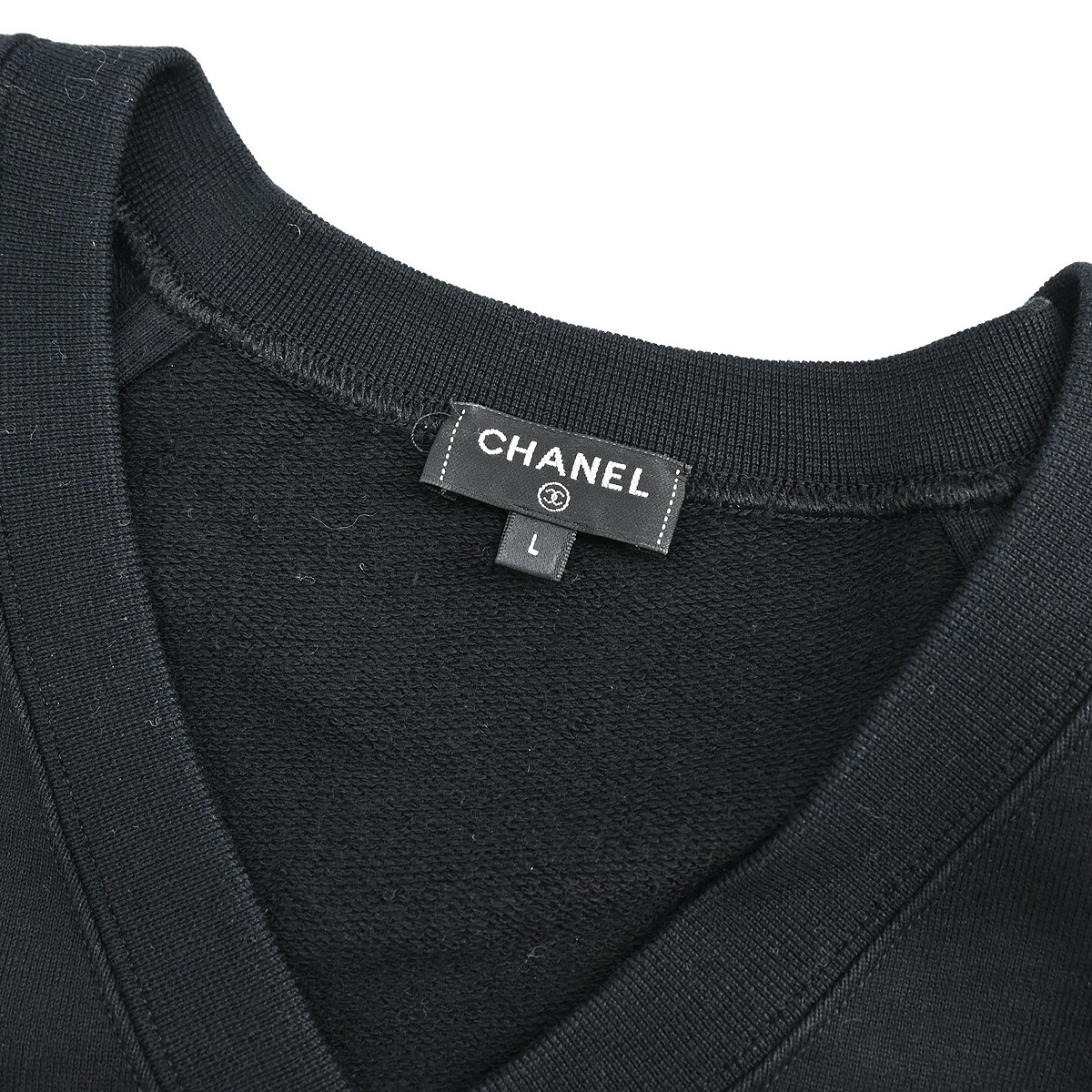 Chanel Short Sleeve T-shirt Top Black P57841K07626 #L 114442 Chanel Short Sleeve T-shirt Top Black P57841K07626 #L 114442