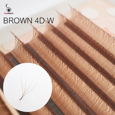 Supmacio 4D Shape Dark Brown C/D Curl Eyelashes .07mm Soft 4d marrom