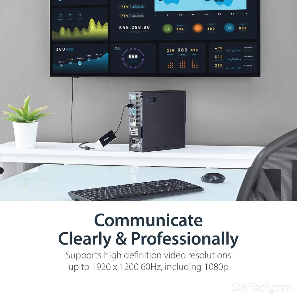 StarTech 3 in 1 Multi Video Adapter Converter Laptop to HDMI VGA or DVI Monitor - Image 3 of 4