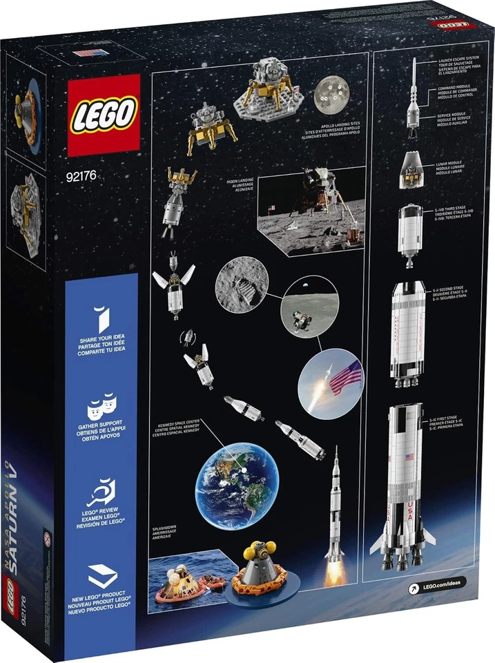 LEGO Ideas 92176 NASA Apollo Saturn V NEW Sealed RETIRED Original Packing - Image 2 of 3
