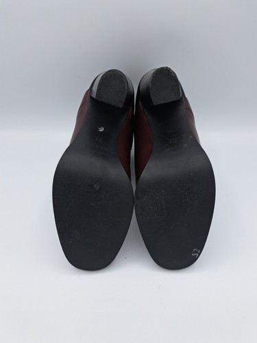 & Other Stories Black Burgundy Leather Heeled Boots - Size UK 4 - EU 37 Womens - Picture 9 of 14