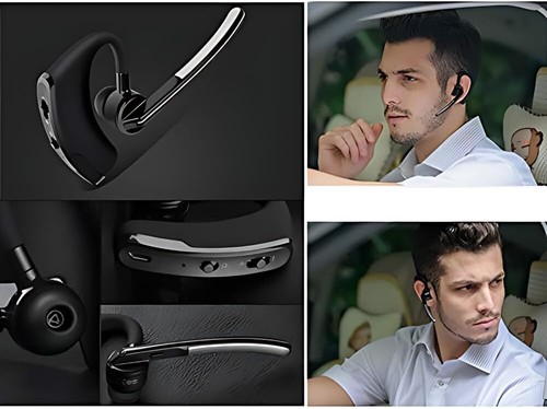 Wireless Bluetooth 5.1 Earpiece Noise Cancelling Driving Trucker Headset Earbuds - Picture 3 of 19