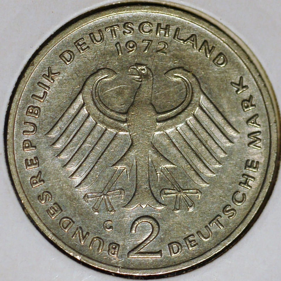 Germany Federal Republic 2 Mark 1972 KM# A127 - Image 2 of 2
