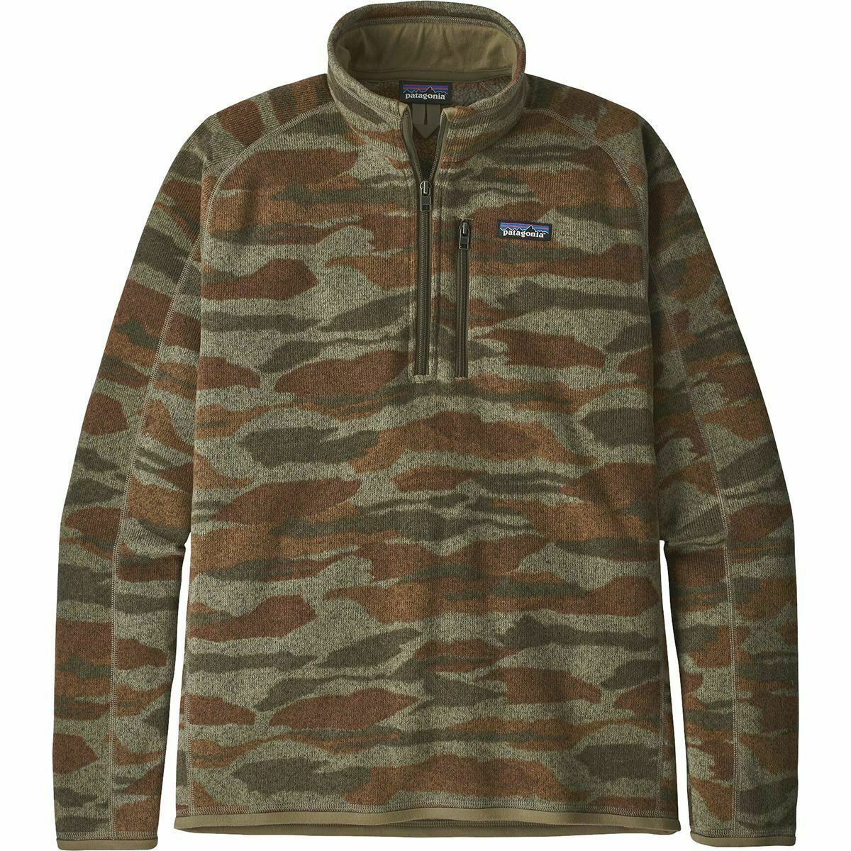 PATAGONIA Para hombres Mejor Suéter Polar 1/4 Cremallera Chaqueta Pullover Camuflaje Talla S