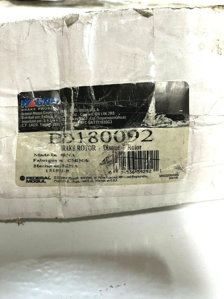 FEDERAL MOGUL-WAGNER BD180092 - Brake Rotor Fits Audi 05-09 A8 Quattro, 07-09 S8 - Image 3 of 3