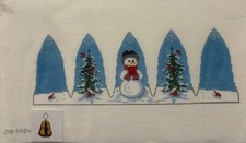 Susan Roberts Snowman and Trees 3D Bell Shape...