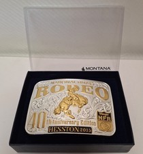Montana Silversmiths Wrangler NFR Hesston 2015 Belt Buckle 40th Anniversary LCE