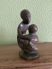Skulptur Frau Maria mit Kind 1ö Mamor moderne Figur Naturstein Deco Steinmetz