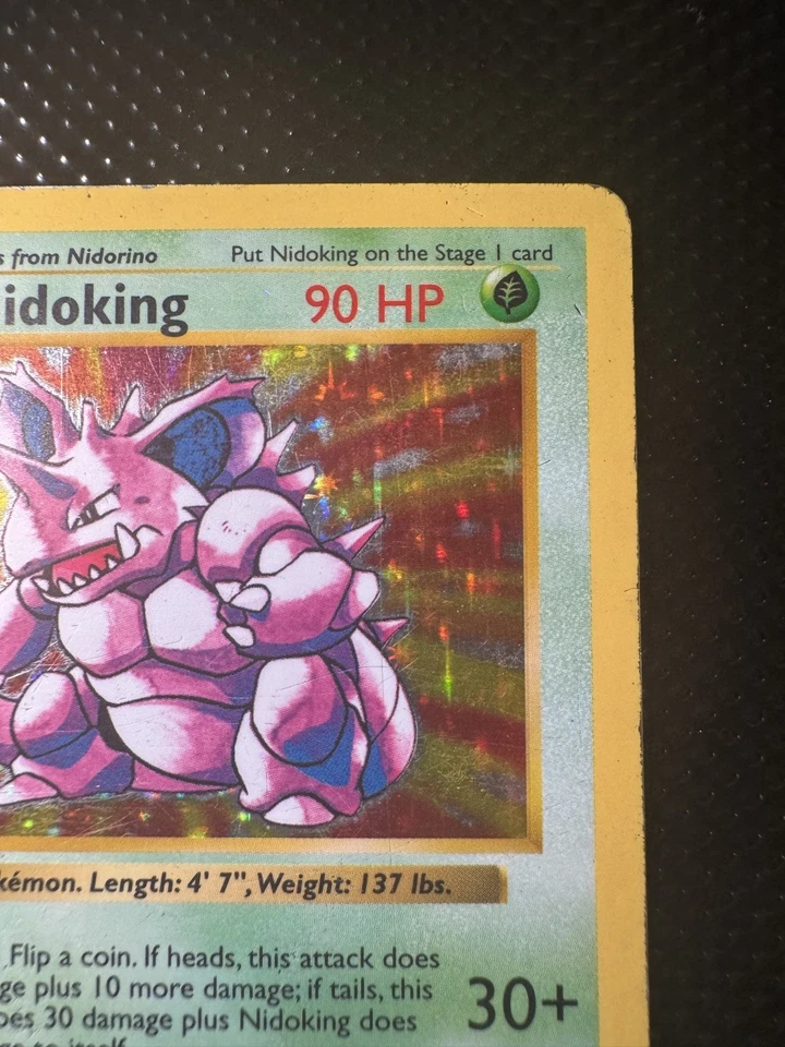 Pokémon Nidoking 1st Edition Holo Rare Shadowless 1999 Base Set 11/102 - Image 3 of 4