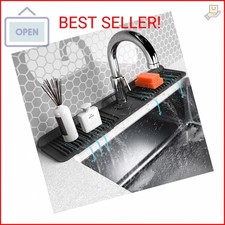 Folding faucet mat for kitchen sink-sink splash guard behind faucet-silicone kit