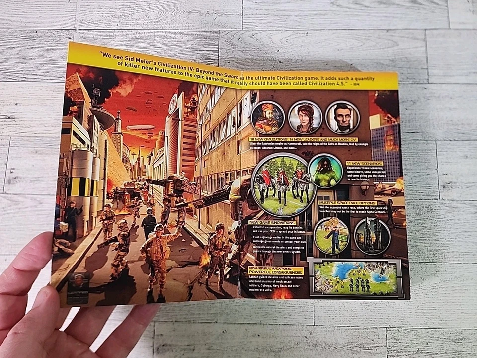 NEW Sid Meiers Civilization IV: Beyond The Sword Expansion (PC, 2007) SEALED - Image 2 of 4