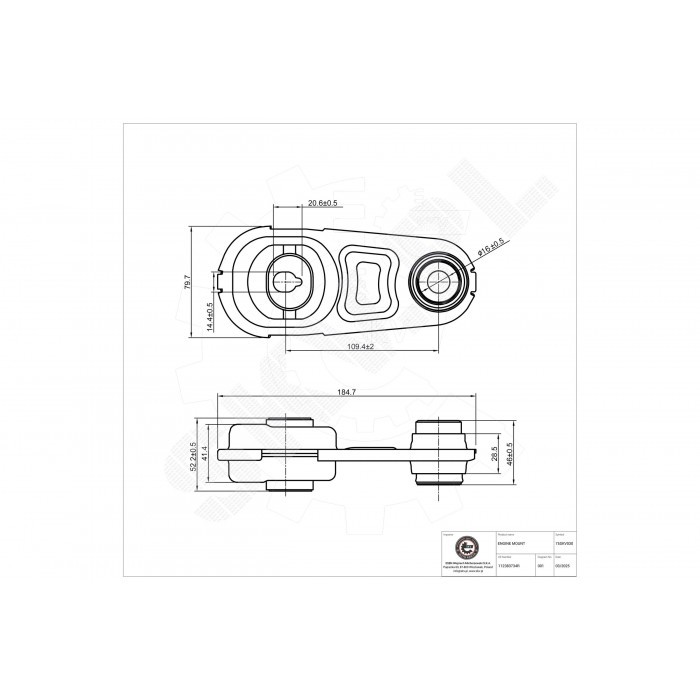 Support moteur Nissan Qashqai 1.5 dCi biellette de retour de couple arrière suspension