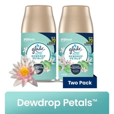 Glade Automatic Spray Air Freshener Refill,Automatic Dewdrop Petals, 6.2oz 2pk