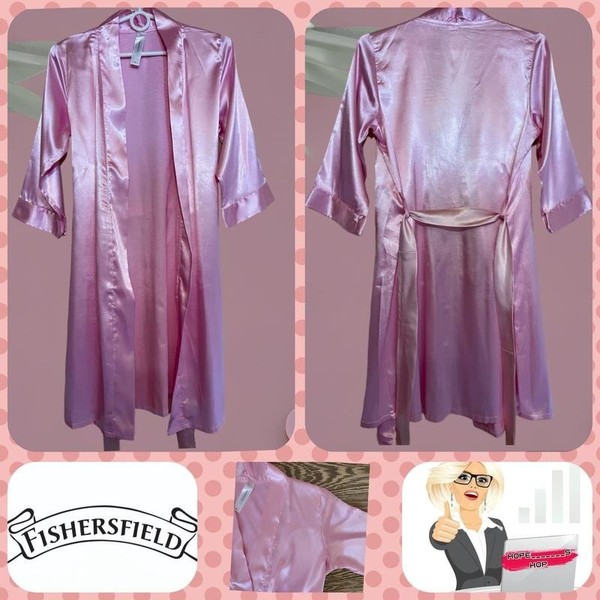 Women Eileen Fisher Robe Pink Satin 32 / XXS / 40