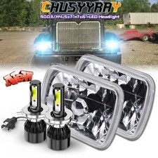 2X LED Headlights High/Low Beam FOR International 5900i 9200 9400 9900 7300 7400