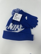 Nike Boys Big Kids Swoosh Pom Beanie Gloves Set 9A2695-U89