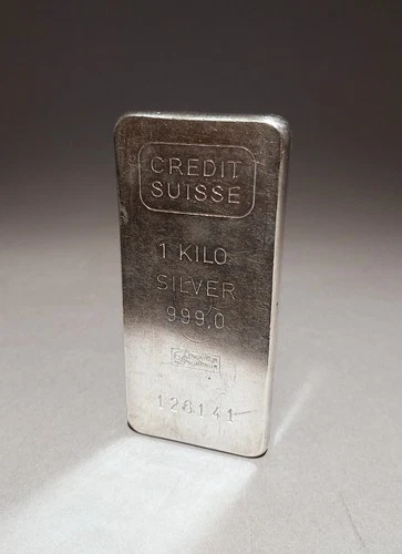 Credit Suisse 1 Kilo Fine Silver Bar .999