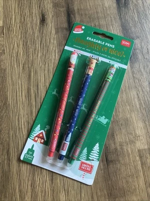 Legami CHRISTMAS 2024 “Naughty Or Nice?”Erasable Gel ( 3 PENS ) Limited Edition