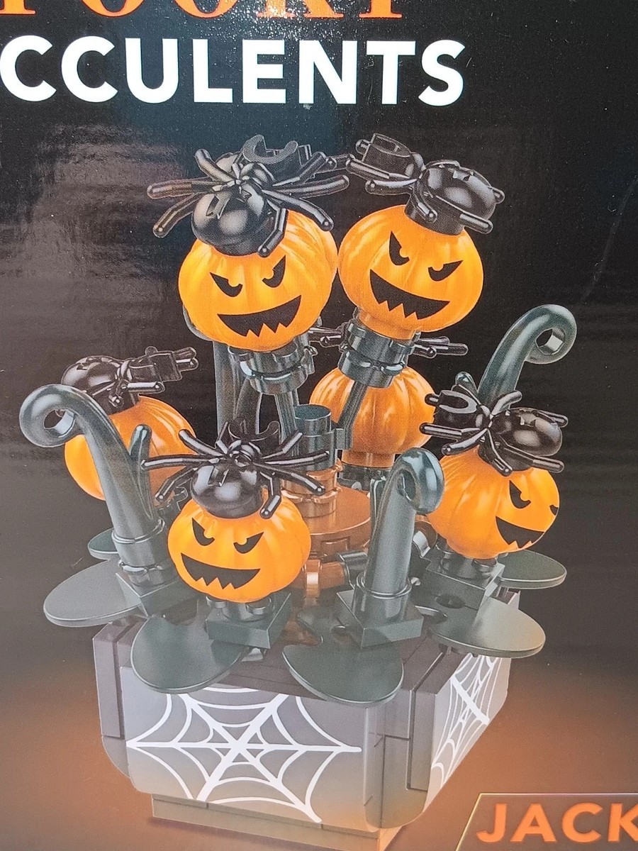 FREE SHIP* 🎃🕷💀 SPOOKY SUCCULENT TRIO Halloween Block Tech Brick
