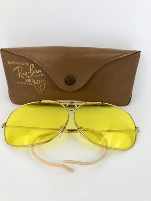 Vintage 1950s Ray Ban B&L 1/10 12K Gold Yellow Aviator