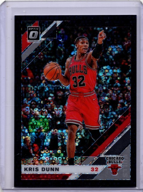 2019-20 Panini Optic Kris Dunn #54 Fast Break Black 1/1 One Of One Chicago Bulls