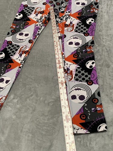 LuLaRoe Disney Leggings Mujer Pantalones Jack Skellington & Sally Negro Alto y Curvilíneo - Imagen 9 de 11