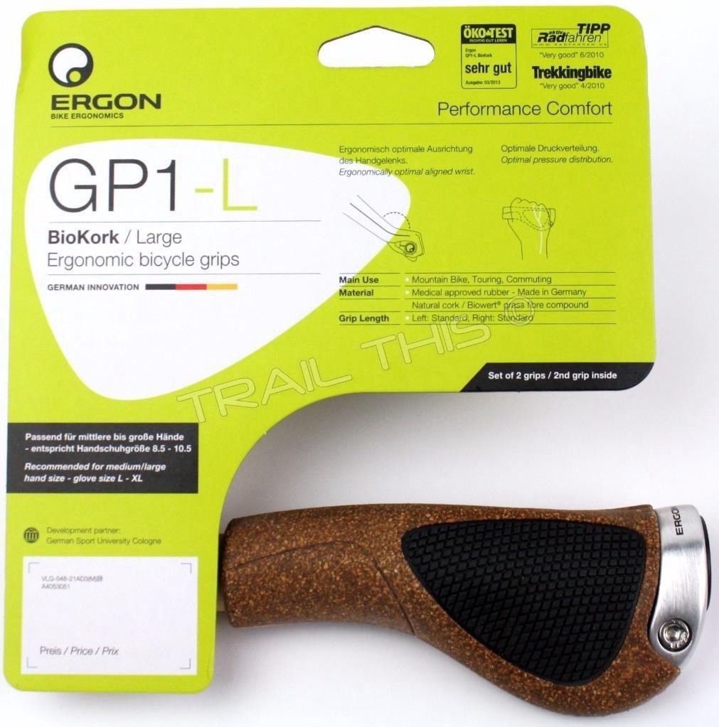 Ergon GP1 BioKork grips, size large