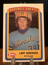 1990 Swell Baseball Greats Lary Sorensen Milwaukee Brewers #63