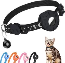 AirTag Cat Collar, Breakaway Kitten Collar with Apple Airtag Holder, Reflective