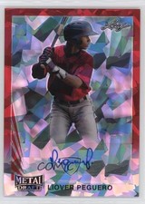 2020 Leaf Metal Draft 1990 Red Crystals 1/2 Liover Peguero #LA-LP1 Auto 2a9