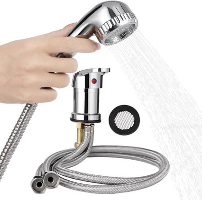 Beauty Salon Shampoo Sink Bowl Faucet and Sprayer Kit, Leak-Proof Shampoo Bed Fa