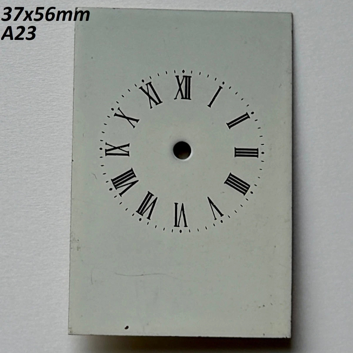 Cadran Horloge Pendule Murale émaillé - Bords Laiton, 3 Trous - Vintage, Pour Pièces