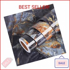 Livelynine Blue Gem Marble Contact Paper Self Adhesive Wallpaper Peel and Stick