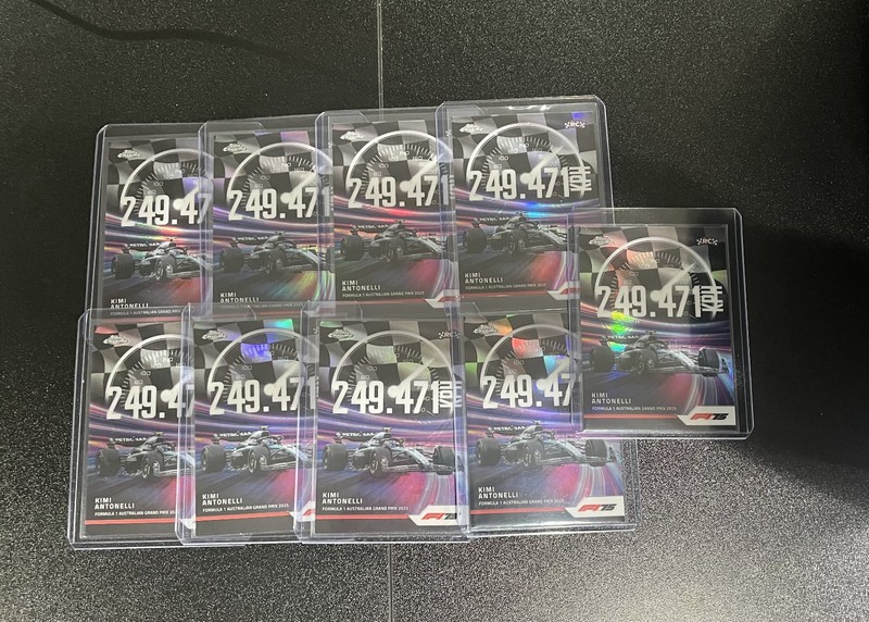 2025 Topps Chrome F1 Kimi Antonelli RC Rookie Top Speed #TS-4 (9 Card Lot)