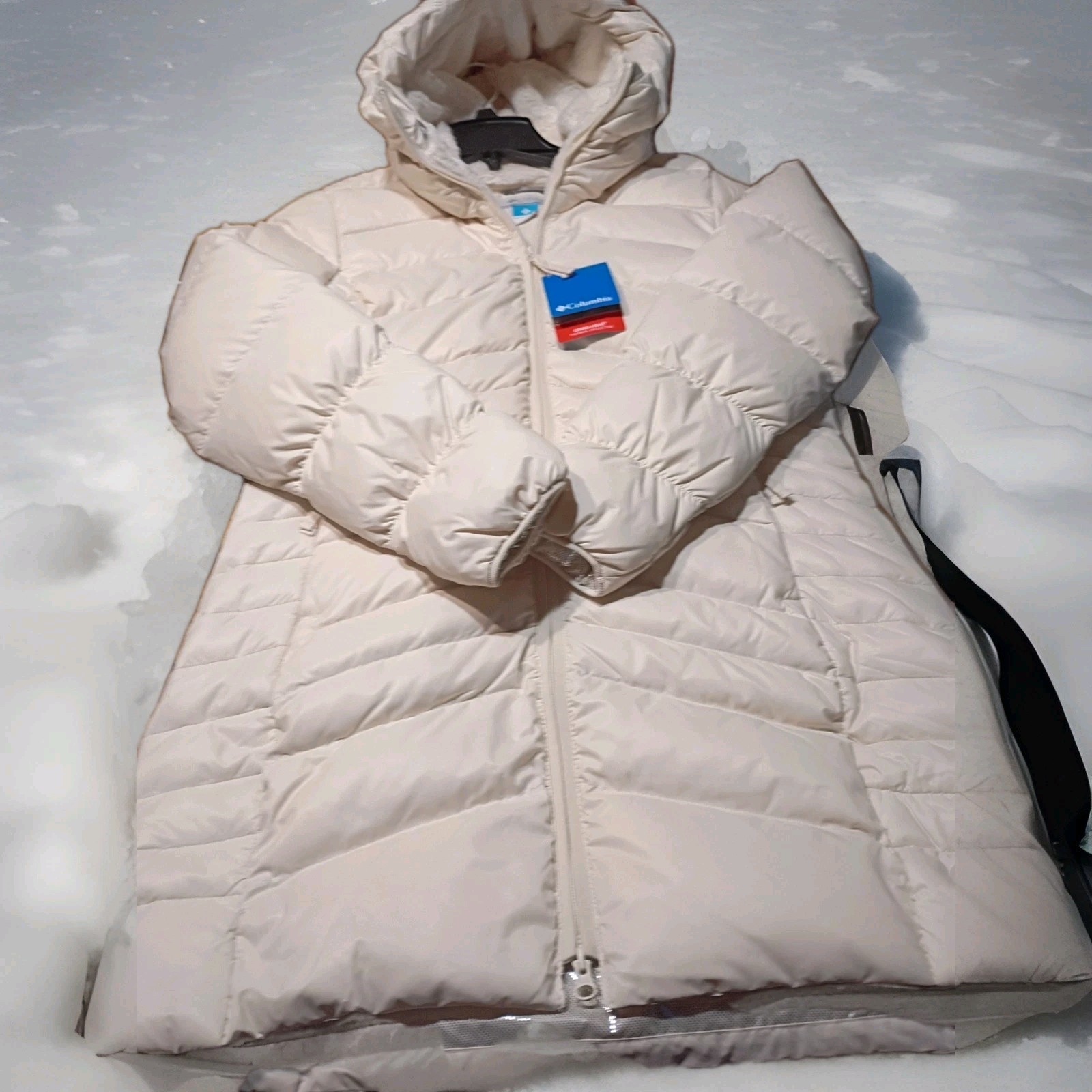 Columbia Mujer Autumn Park™ Plumón Con Capucha OMNI HEAT Medio PARKA Piedra Oscura Talla Med