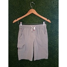 Tommy Hilfiger Boys Gray Cargo Shorts Size M 12/14 Elastic Waist Pull-On