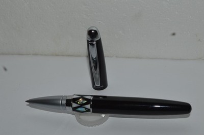 BETTONI Executive Rollerball Pen Black Lacquer Mother Of Pearl Salesman's Sample