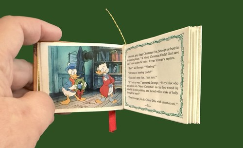 Vintage Mickey Mouse Disney 1983 Christmas Carol Ornament Book Kurt Adler - Picture 6 of 11