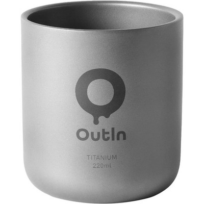 OutIn Ultralight Titanium Coffee Cup 220ml Double Wall Camping Mug Travel