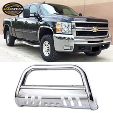 Fits 07-10 Chevy Silverado 2500hd 3500hd Bull Bar Front Bumper Brush Push Grille