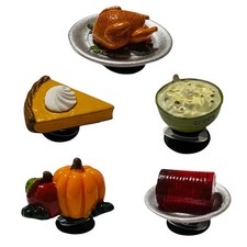 Crocs Jibbitz Thanksgiving Charm Cranberry, Turkey, Pumpkin Pie, Mashed Potatoe