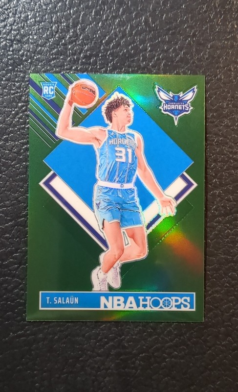 2024-25 Panini Nba Hoops - Hoops Tribute Tidjane Salaun #292 Premium Green Prizm