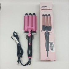 Yicaizi 3-Fass Welleneisen 25mm rosé Lockenstab Beach Waves Haarstyler
