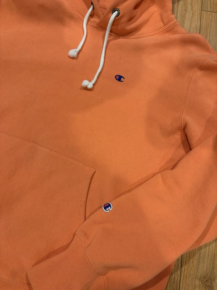 1970’s Champion Sweater Men Large Adult Peach Hoodie Vintage  Reverse Weave - Image 2 of 4