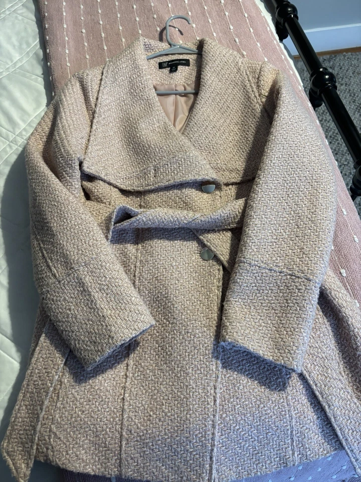 Abrigo Mujer INC International Concepts Marca Talla M Rosa Rosa Foto 4 de 4